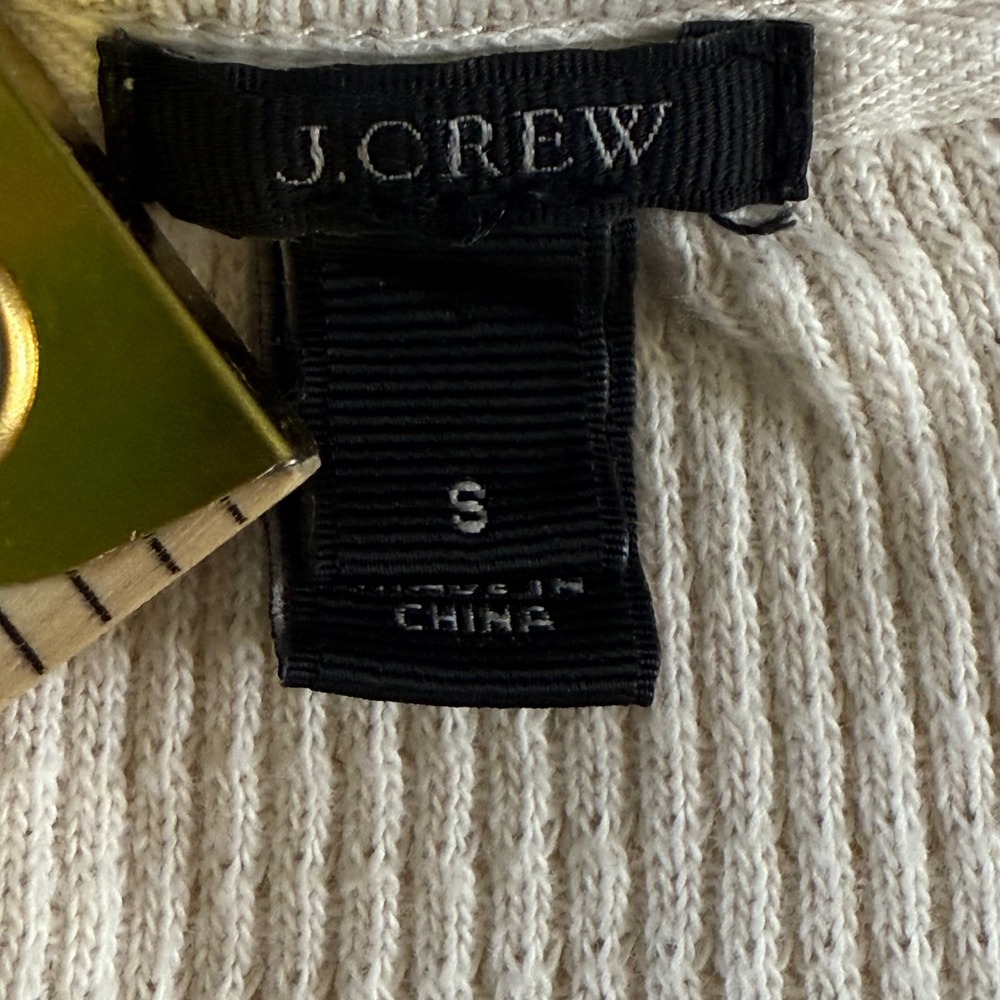 J Crew Henley Shirt Women S Waffle Knit Stripe Minimalist Capsule Heritage Prep - Picture 8 of 9